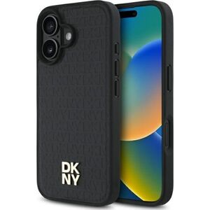 DKNY DKNY DKHMP16SPSHRPSK iPhone 16 6.1"       hardcase czarny/black Repeat Pattern Stack Logo MagSafe