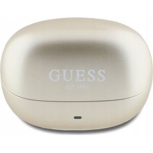 Słuchawki Guess Guess Bluetooth Headphones GUTWST88MCTGD TWS + Docking Station Gold/Gold Capsule Printed Logo