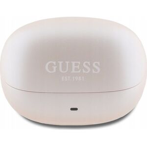 Słuchawki Guess Guess Bluetooth Headphones GUTWST88MCTGP TWS + Docking Station Pink Capsule Printed Logo