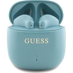 Słuchawki Guess Guess Bluetooth headphones GUTWSJ14ESGQ TWS + docking station turquoise/turquoise Printed Classic Logo