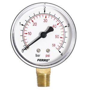 Ferro Manometr 63mm przyłącze 1/4” boczne M6304R 3053060 5901095655067