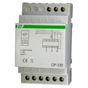 F&F Ogranicznik przepięć D z potrójnym filtrem przeciwzakłóceniowym 2P 1kV OP-230 3118800 5908312596110