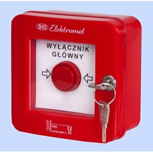 Elektromet Wyłącznik alarmowy samoczynny natynkowy z zamkiem WGZ-1s (921490) 3370515 5906197487936