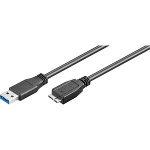 Kabel USB Goobay USB-A - microUSB 1.8 m Czarny (95026) 3373596 4040849950261