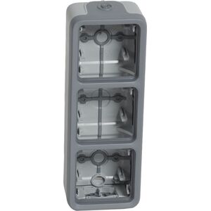 Legrand PLEXO55 Puszka natynkowa potrójna pionowa szara (069679) 3374163 3245060696795