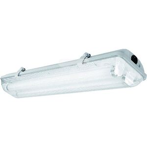 GTV Oprawa hermetyczna HELIOS-LED 218 BIS 2x18W T8 G13 AC 220-240V 50/60Hz IP65 ABS/PS zasilanie jednostr. szara (LD-HEL218B-30) 3377026 5901867163318