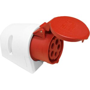 PCE Gniazdo stałe 16A 5P 400V czerwone IP44 mała obudowa (115-6k) 3379274 5907711107132