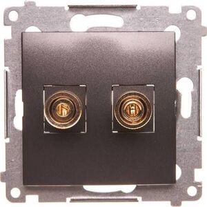 Kontakt-Simon Simon 54 Premium Gniazdo głośnikowe pojedyncze do 6 mm2, antracyt DGL2.01/48 (WMDG-010002-048) 3381333 5902787559069