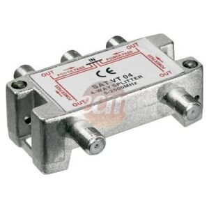 Goobay Rozdzielacz sygnału SAT splitter 1x F / 4x F 5-2500MHz (67003) 3382036 4040849670039