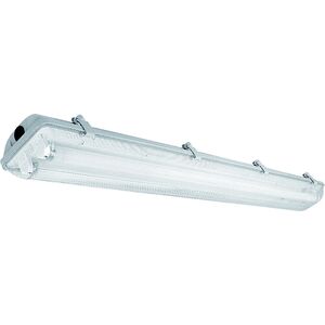 GTV Oprawa hermetyczna HELIOS-LED 236 BIS 2x36W T8 G13 AC 220-240V 50/60Hz IP65 ABS/PS zasilanie jednostr. szara (LD-HEL236B-30) 3383750 5901867163356