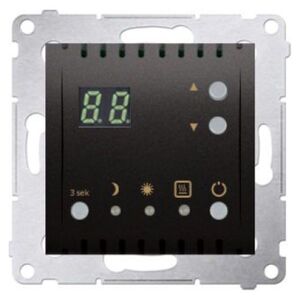 Kontakt-Simon Simon 54 Regulator temperatury z wyświetlaczem, wewnętrzny czujnik temperatury antracyt (DTRNW.01/48) 3385786 5902787848354