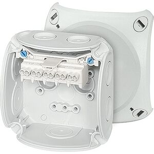 Hensel Puszka odgałęźna 93x93x62 5x2,5mm2 CU IP66 szara DK 0202 GZ (62000148) 3388390 4012591125334