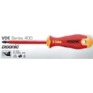 Felo Wkrętak krzyżowy PH3 Ergonic 400 VDE izolowany 1000V 150 x 8mm (41430490) 3395349 4007157531575