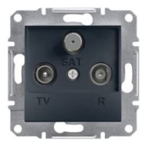 Schneider Electric Gniazdo R-TV-SAT Asfora końcowe bez ramki antracyt (EPH3500171) 3397165 3606480729706
