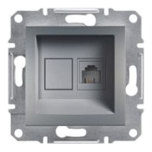 Schneider Electric Gniazdo telefoniczne Asfora RJ11 bez ramki stal (EPH4100162) 3397332 3606480730597
