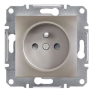 Schneider Electric Gniazdo Asfora pojedyncze z przesłonami brąz (EPH2800269) 3397419 3606480727771