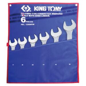 King Tony Zestaw kluczy płasko-oczkowych 34 - 50mm 6szt. (KT1296MRN) 3397799 4712755630772