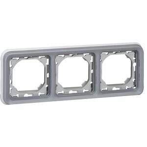 Legrand PLEXO55 Ramka potrójna pozioma szary (069687) 3398489 3245060696870