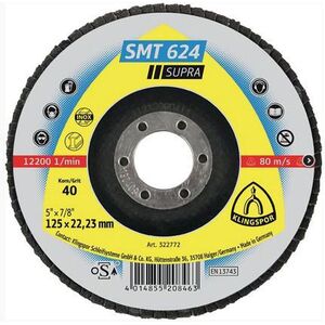 Klingspor Ściernica listkowa wypukła P80 125mm 12szt. (328243) 3398948 4014855235599
