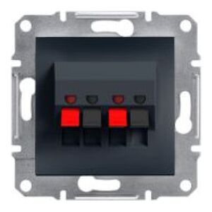 Schneider Electric Gniazdo głośnikowe podwójne bez ramki antracyt (EPH5700171) 3399001 3606480729911
