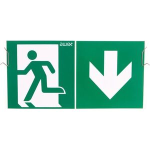 AWEX Plexa EXIT P + sprzężyny mocujące +piktogram PU31 PU41 - ETE/PLX/PU31,PU41 4012224 5902288955797