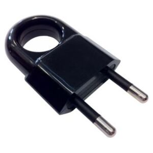 Pawbol Wtyczka płaska z uchwytem b/u Euro 10A/250V czarna D.3104C - D.3104C 4197386 5901350818480