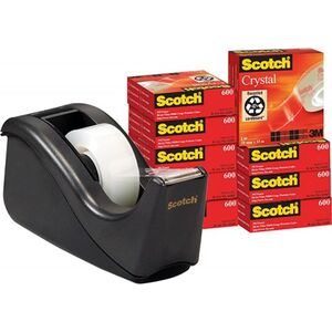 Zestaw Taśma biurowa Scotch 19MMX33M krystaliczna+podajnik C60 gratis 6-1933R10TPC 4670492 51141987040