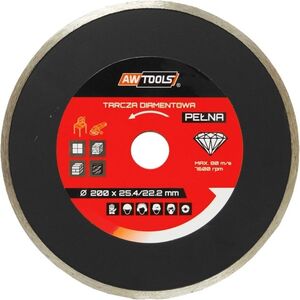 AWTools Tarcza diamentowa pełna 200 x 25,4mm (AW44200) 4685550 5902198748267