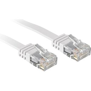 Lindy Patchcord Cat6, płaski, 10m, biały (47505) 4721168 4002888475051