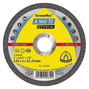 Klingspor Tarcza do cięcia metalu 125mm x 1,0mm x 22,2mm A960 TZ Special (K322181) 4759606 4014855206964