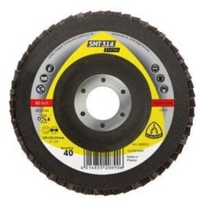 Klingspor Ściernica listkowa wypukła SMT314 Extra 125mm gr. 40 (K322815) 4759616 4014855208906
