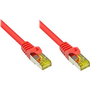 Good Connections RJ45 Patch Cable withCat.7 RohCable and Rastnasenschutz (RNS), S/FTP, PiMF, halogen free, 600MHz, OFC, red, 1m, Good Connections (8070R- 010R) 5275464 4014619324262