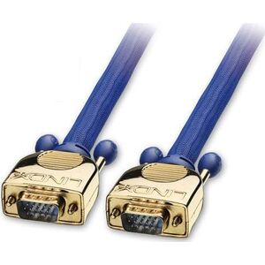 Kabel Lindy D-Sub (VGA) - D-Sub (VGA) 0.5m niebieski (37743) 5352765 4002888377430