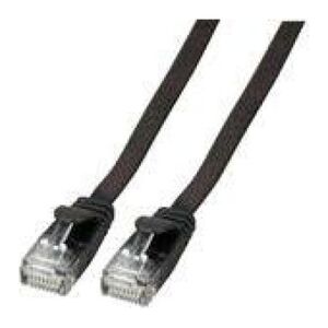 EFB Kabel płaski RJ45 U / UTP, Cat. 6A, PVC, 5 m, czarny 5629686 4049759155810