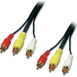 Kabel Lindy RCA (Cinch) x3 - RCA (Cinch) x3 20m czarny (35546) 5735823 4002888355469