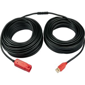 Kabel USB Lindy USB-A - USB-A 30 m Czarny (42923) 5735950 4002888429238
