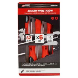 AWTools Zestaw wkrętaków S2 6szt. (AW36820) 5772651 5903041034148