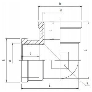 Perfexim Kolanko mosiądz WW 1/2" wzmocnione PHA-310 G1/2 WW PN16 [20/300] 5931237 5901880000539