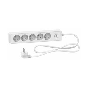Listwa zasilająca Schneider Electric Odace przeciwprzepięciowa 5 gniazd 1.5 m biała (ST9351W) 5963624 3606489493738