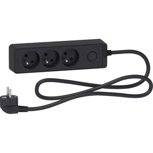 Listwa zasilająca Schneider Electric Odace przeciwprzepięciowa 3 gniazda 1.5 m czarna (ST9331B) 5963625 3606489493721