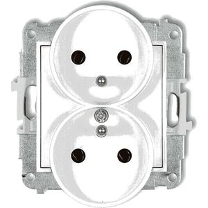 Karlik MINI Gniazdo podwójne z/u białe MGPR-2z 6009891 5903268587229