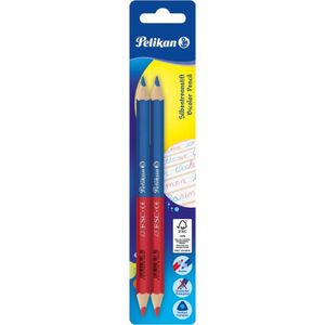 Pelikan Kredki dwustronne czerwono-niebieskie 2szt 6019828 4012700811110