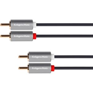 Kabel Kruger&Matz RCA (Cinch) x2 - RCA (Cinch) x2 1.8m szary (5065) 6228086 5901890033060