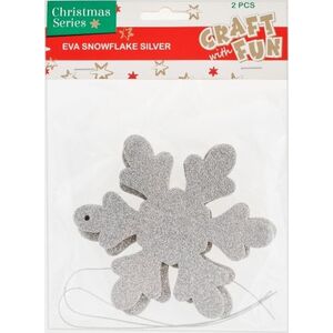 Craft with Fun Ozdoba płatek śniegu srebrny 6302564 5903246400892