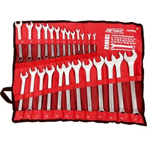 AWTools klucz komplet płasko-oczkowy 25 sztuk 6mm-32mm, matowe (AW39818) 6415967 5903041034339