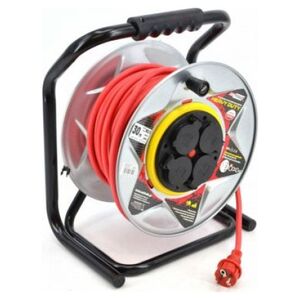 AWTools przedłużacz bęben metalowy czerwony Heavy Duty 25m 3x2,5 mm 16A, 3680W, IP44 (AW70254) 6416249 5903041037484