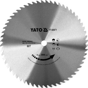 Yato YATO PIŁA TARCZOWA BEZ WIDII 500*60*32 60871 YT-60871 6418327 5906083053146