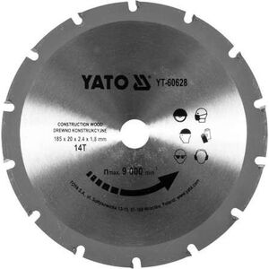 Yato tarcza do cięcia drewna z gwoździami 185x14x20 (YT-60628) 6420889 5906083044618