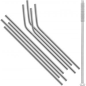 Lamart LT7052 słomki metalowe, srebrne, 4 sztuki (42003296) 6532375 8590669286294