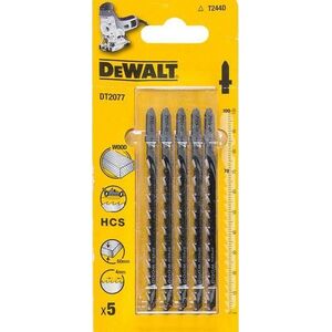 Dewalt brzeszczoty do cięcia drewna i laminatu, długość 100mm, 5 sztuk (DT2077-QZ) 6532768 5035048060858